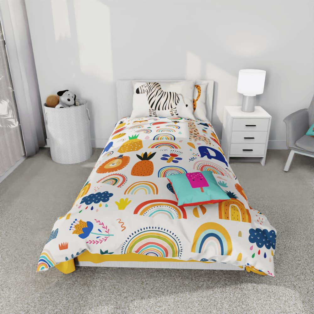 Rainbows and Africa Reversible Duvet Bed Set - Kidz Bedding