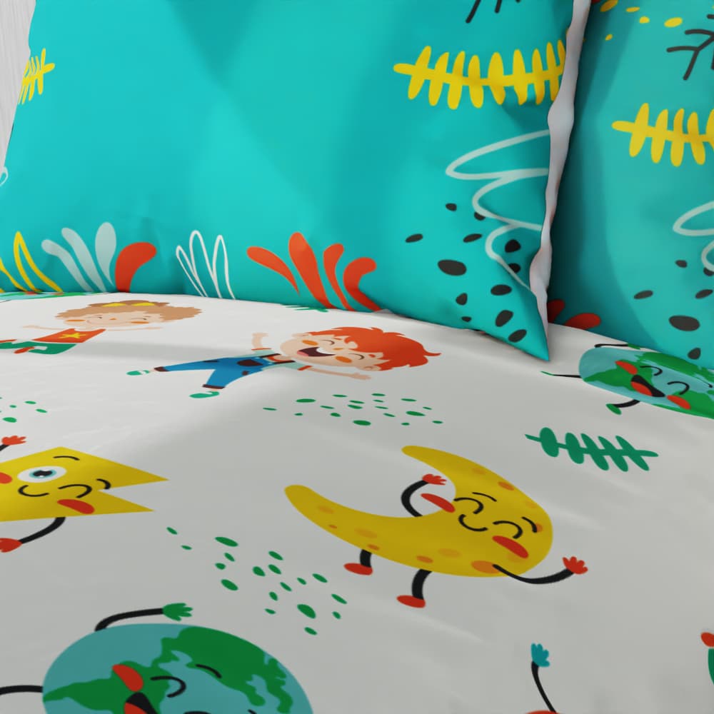 Rainbows and Nature Reversible Duvet Bed Set - Kidz Bedding