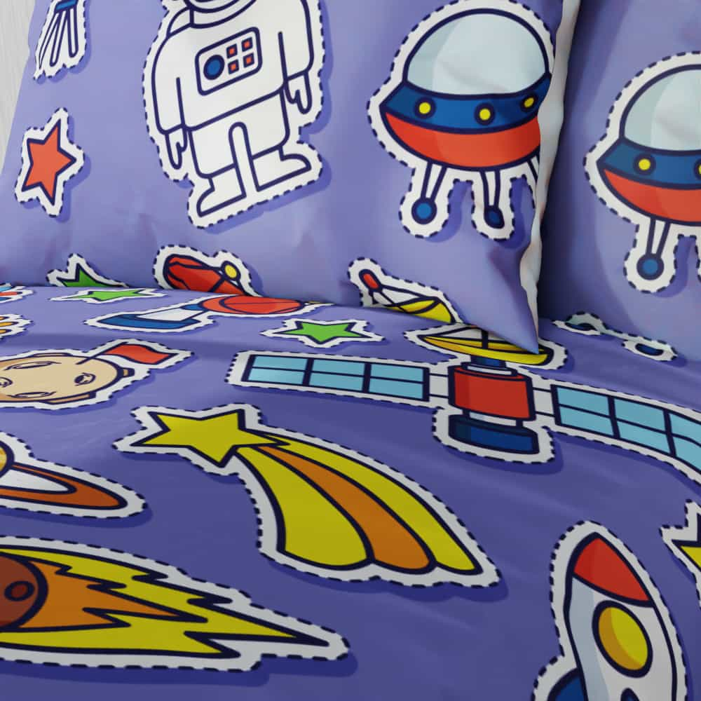 Space Patches Reversible Duvet Bed Set - Kidz Bedding