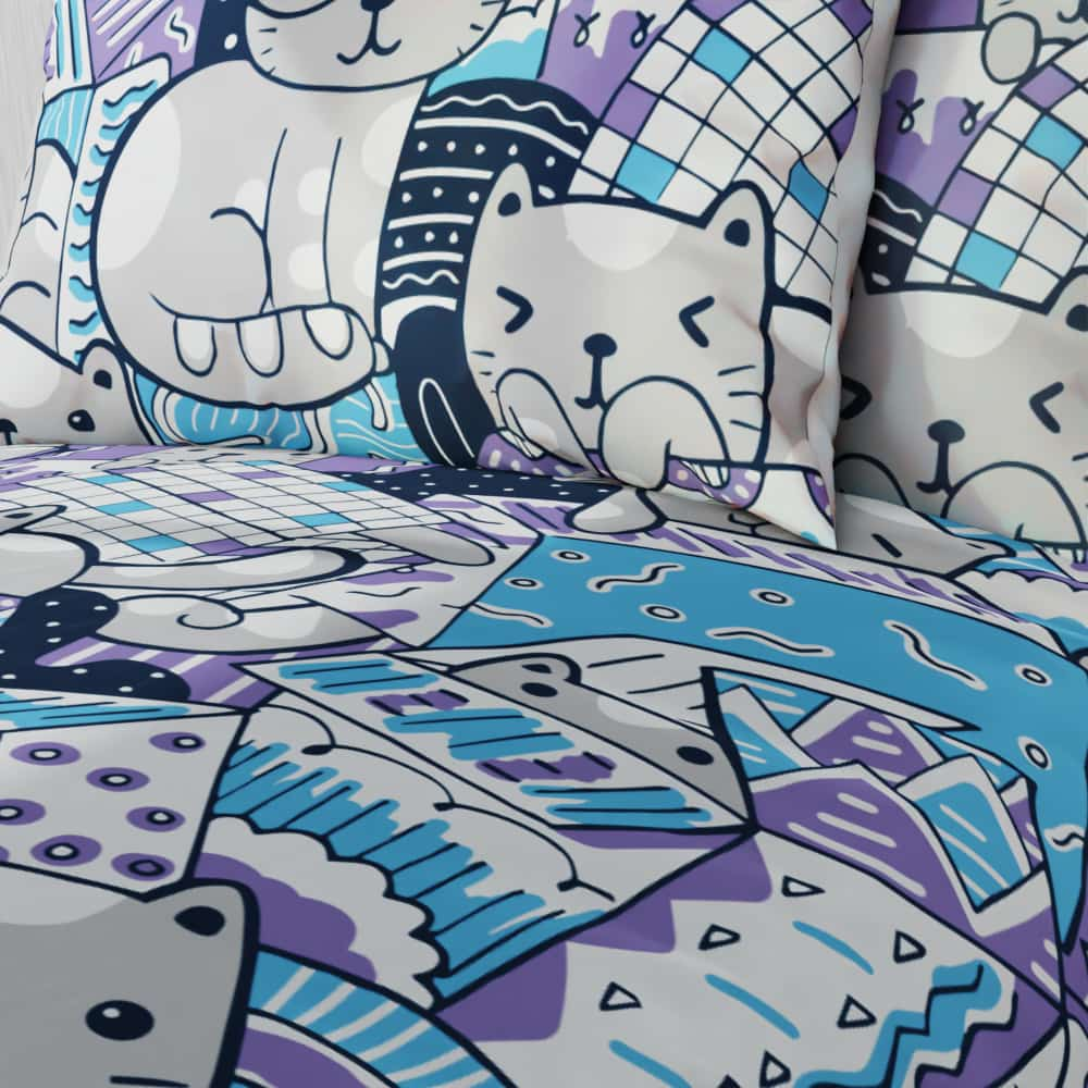 Cats Playing Reversible Duvet Bed Set - Kidz Bedding