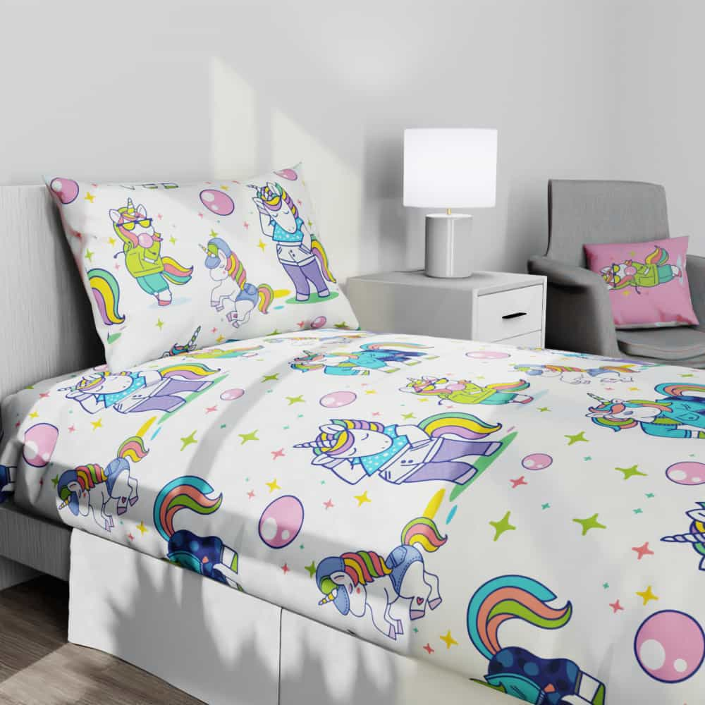 Unicorn Cool Reversible Duvet Bed Set - Kidz Bedding