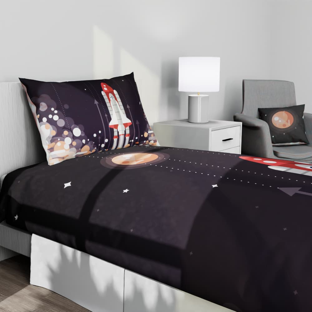 Space Shuttle Launch Reversible Duvet Bed Set - Kidz Bedding