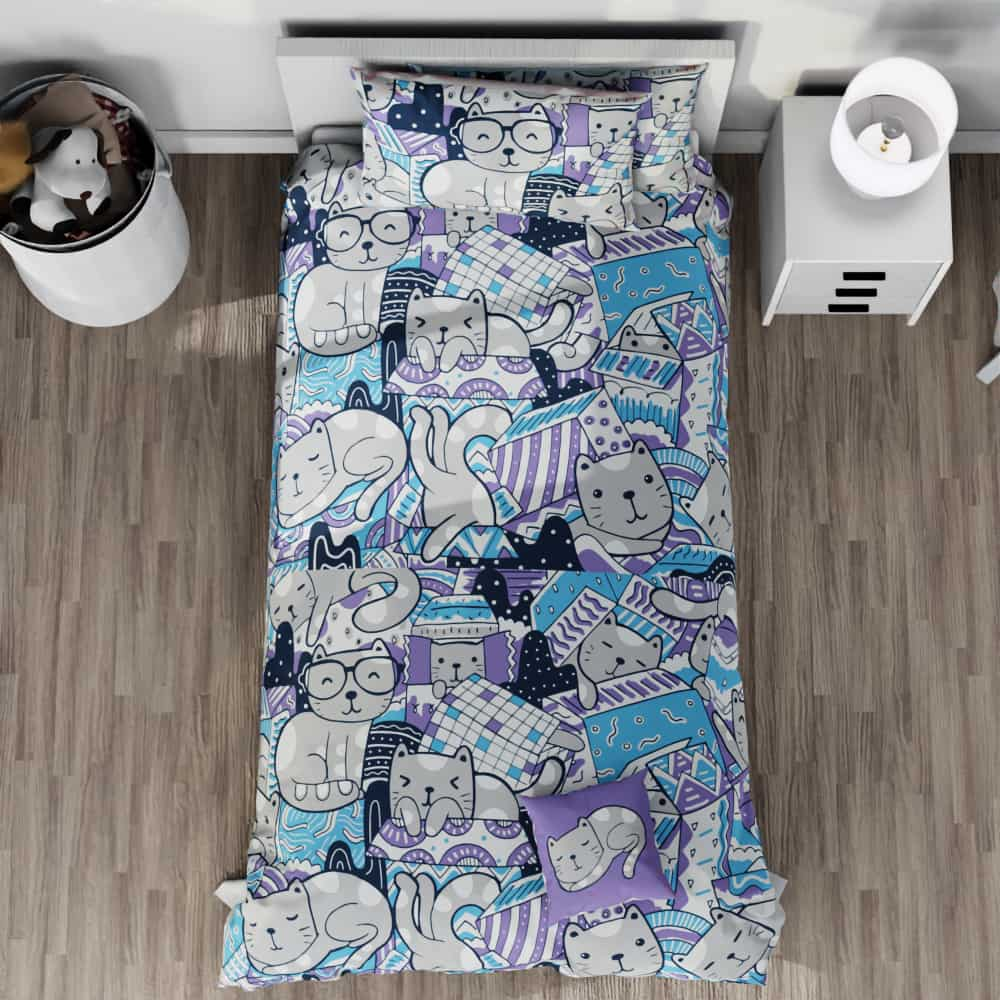 Cats Playing Reversible Duvet Bed Set - Kidz Bedding