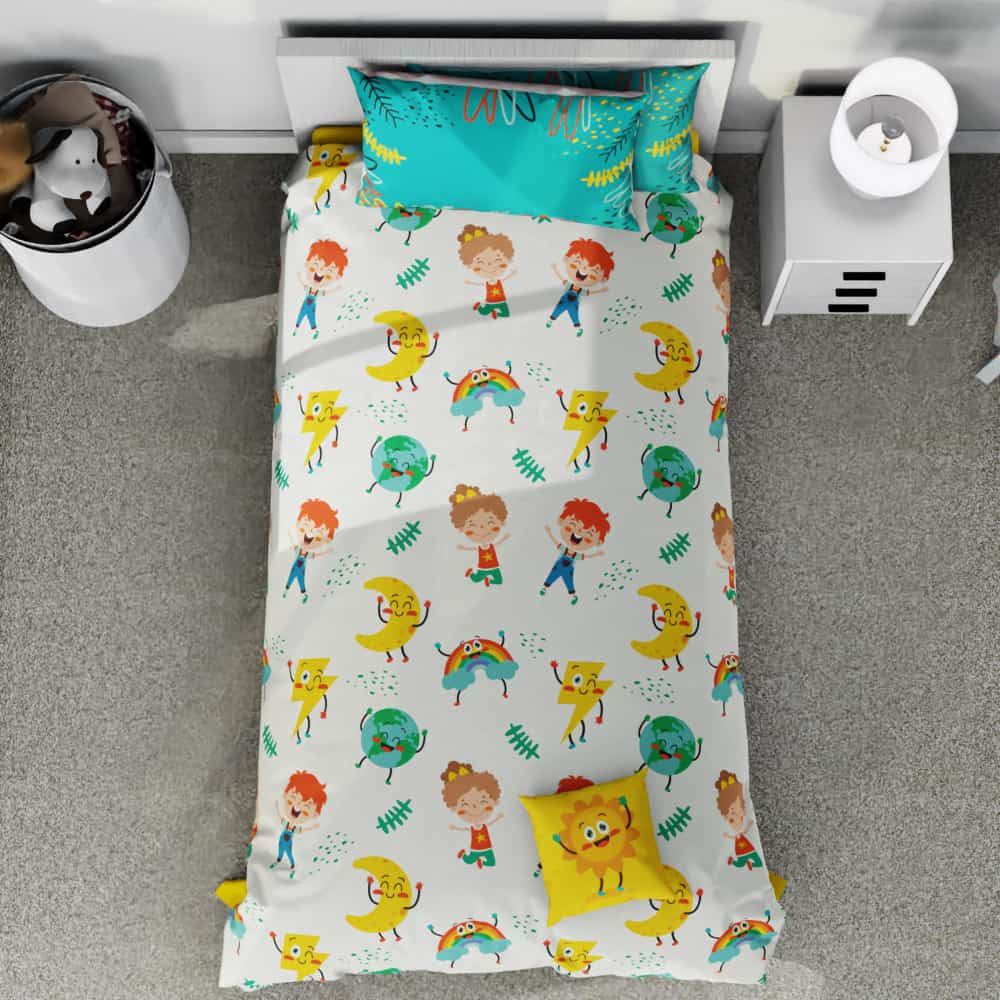 Rainbows and Nature Reversible Duvet Bed Set - Kidz Bedding