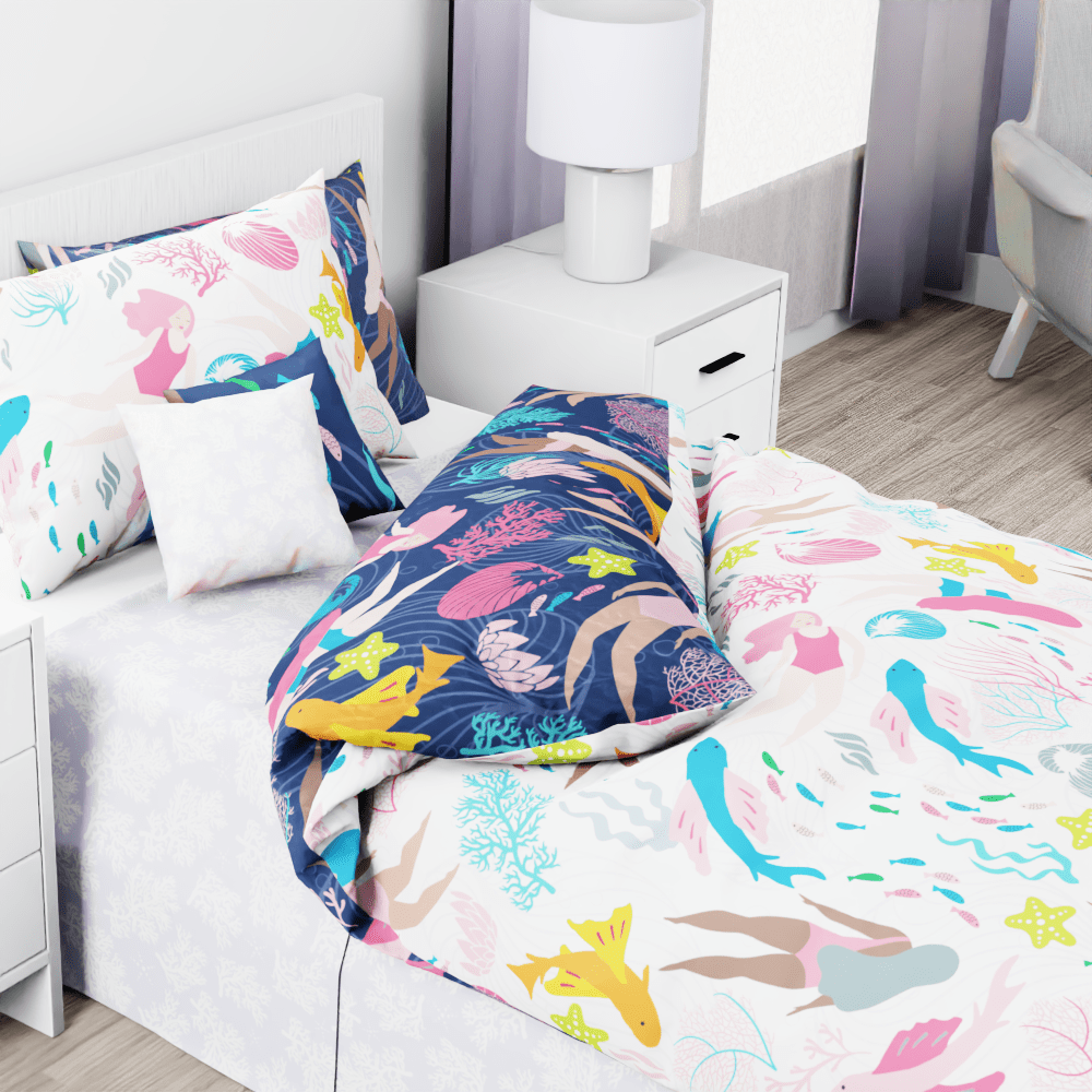 Becoming a Mermaid Reversible Duvet Bed Set - Kidz Bedding