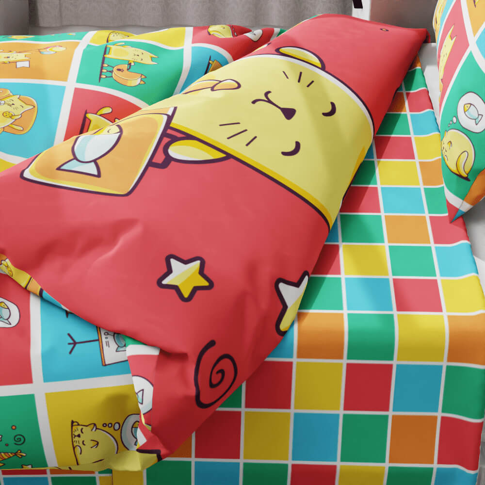 Cat Character Duvet Quilt Cover - Kidz Bedding