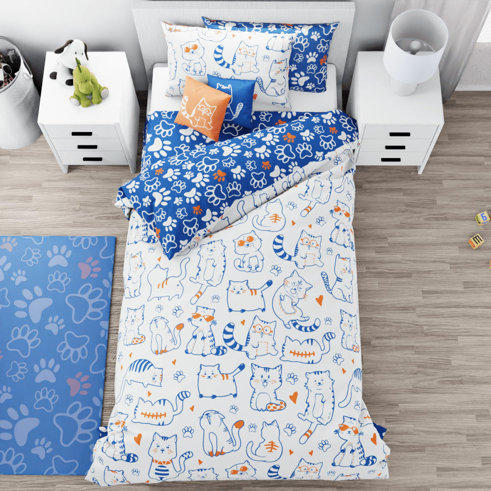 Cats and Comedy Reversible Duvet Bed Set - Kidz Bedding