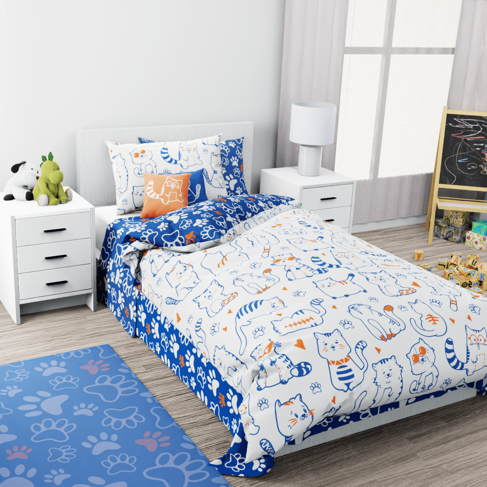 Cats and Comedy Reversible Duvet Bed Set - Kidz Bedding