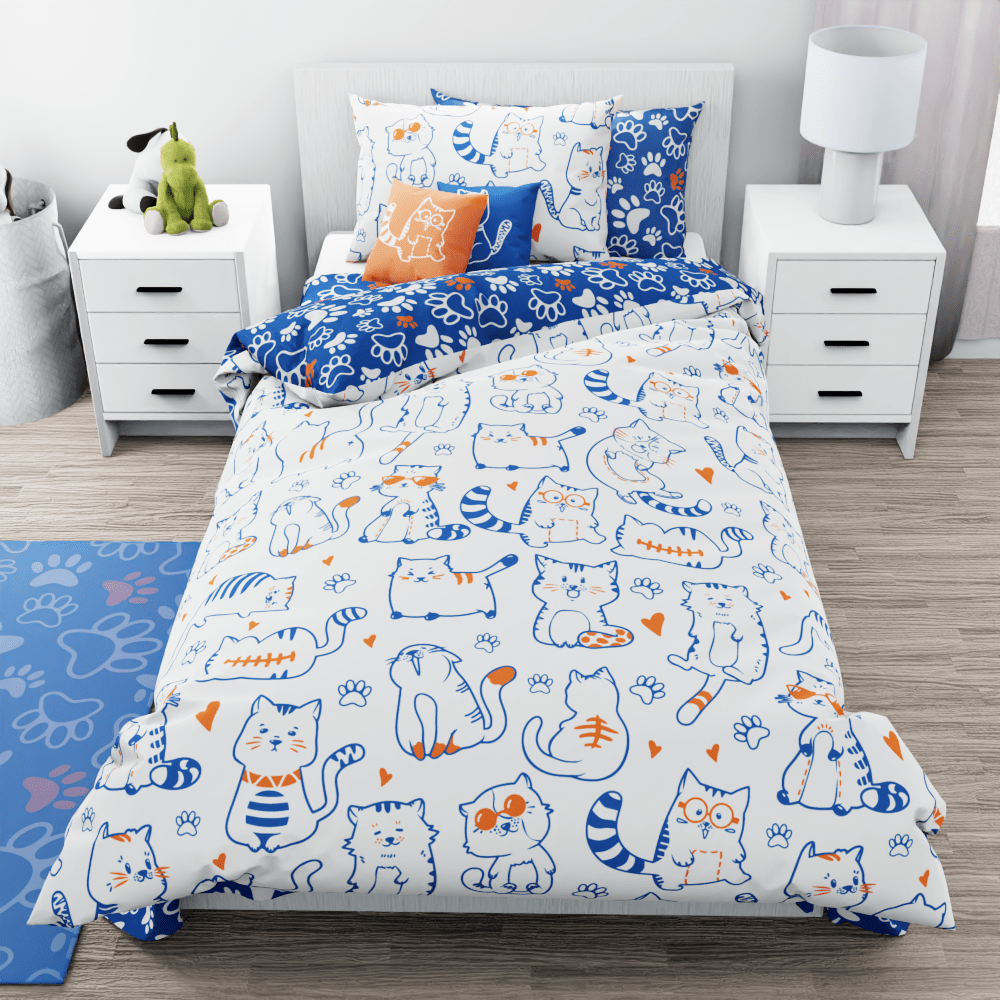 Cats and Comedy Reversible Duvet Bed Set - Kidz Bedding