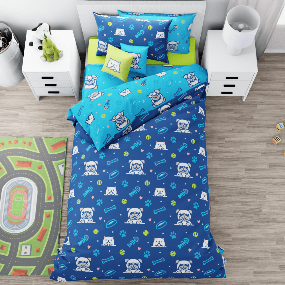 Cats and Dogs Reversible Duvet Bed Set - Kidz Bedding