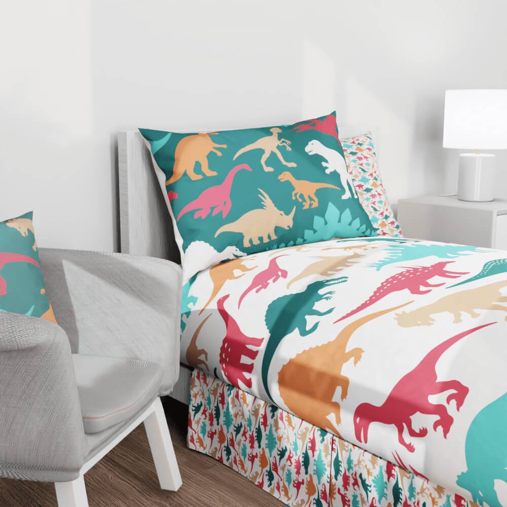 Dinosaur Flat Reversible Duvet Bed Set - Kidz Bedding