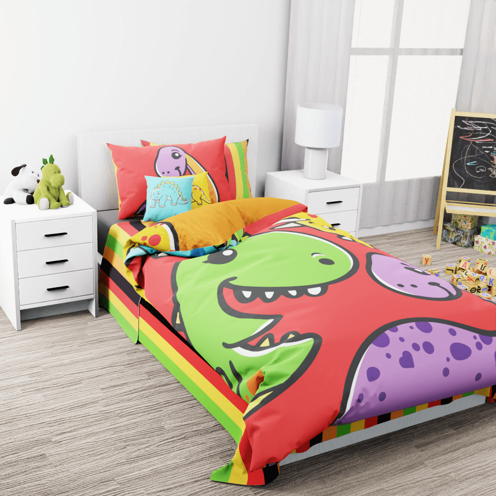 Roar and Friends Dinosaur Reversible Duvet Bed Set - Kidz Bedding