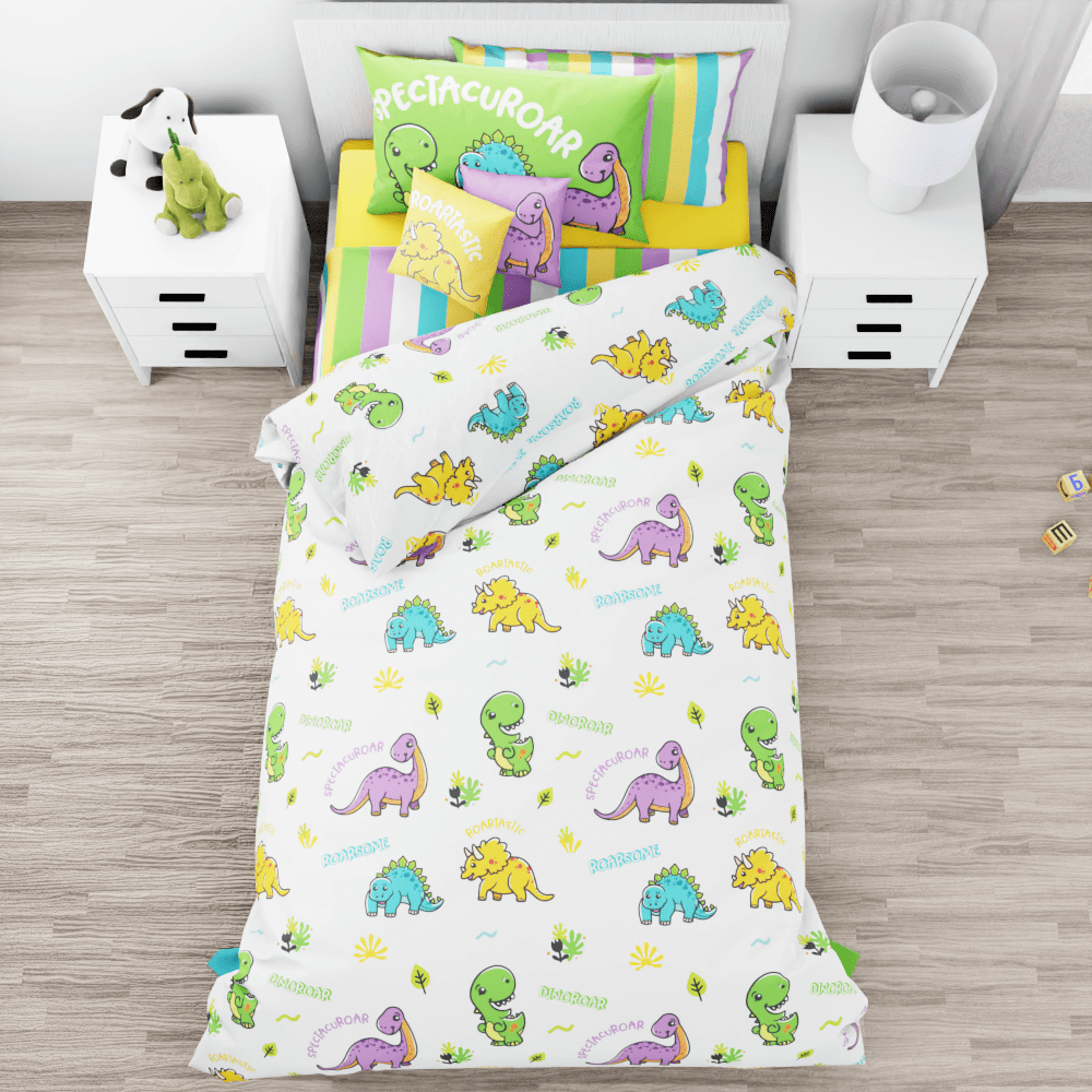 Dinosaurs Spectacuroar Reversible Duvet Bed Set - Kidz Bedding