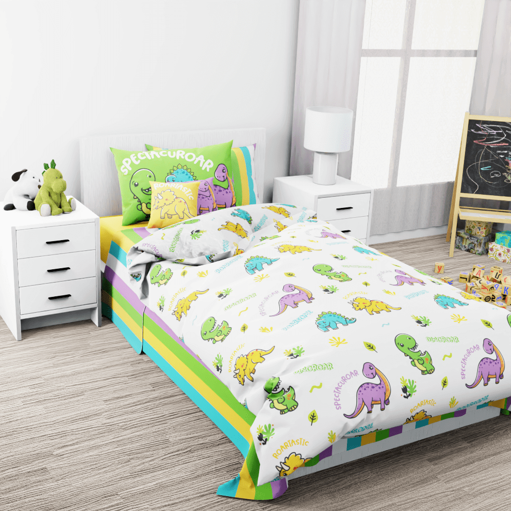 Dinosaurs Spectacuroar Reversible Duvet Bed Set - Kidz Bedding