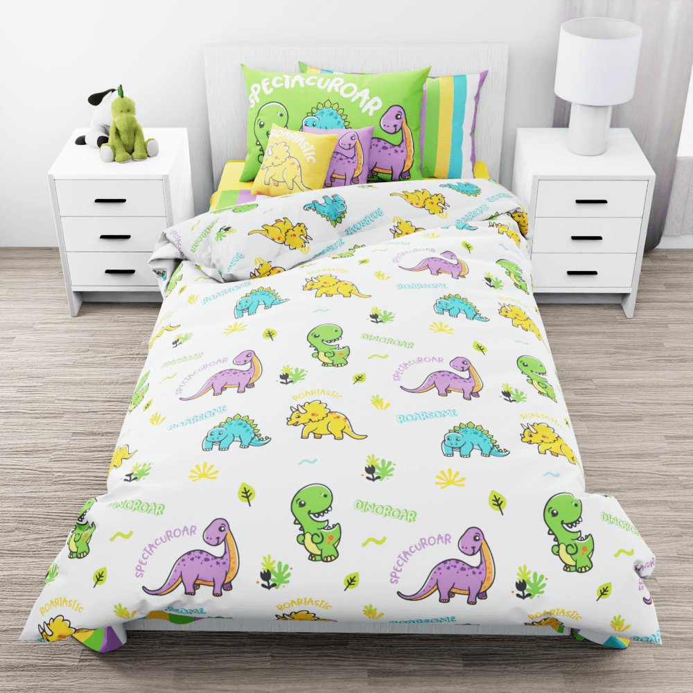 Dinosaurs Spectacuroar Reversible Duvet Bed Set - Kidz Bedding