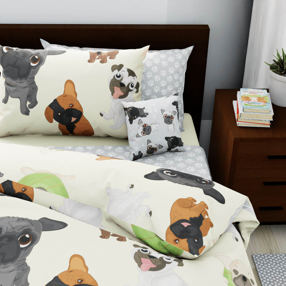 Crazy Dogs Reversible Duvet Bed Set - Kidz Bedding