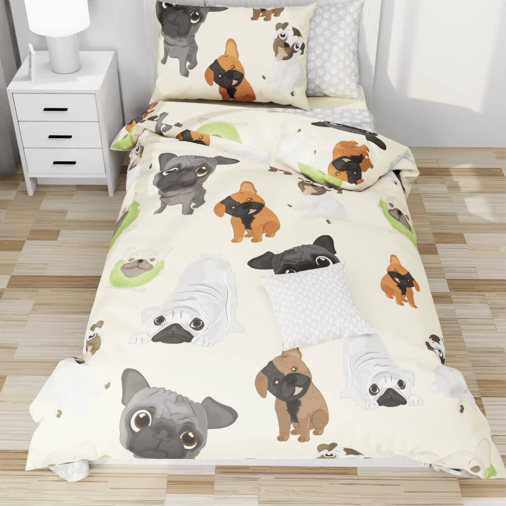 Crazy Dogs Duvet Quilt Cover - Kidz Bedding