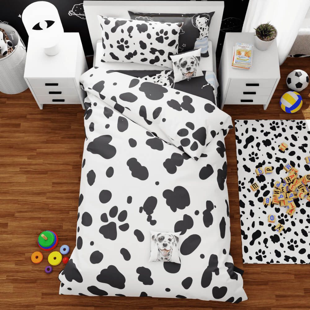 Dalmatians in Space Reversible Duvet Bed Set - Kidz Bedding