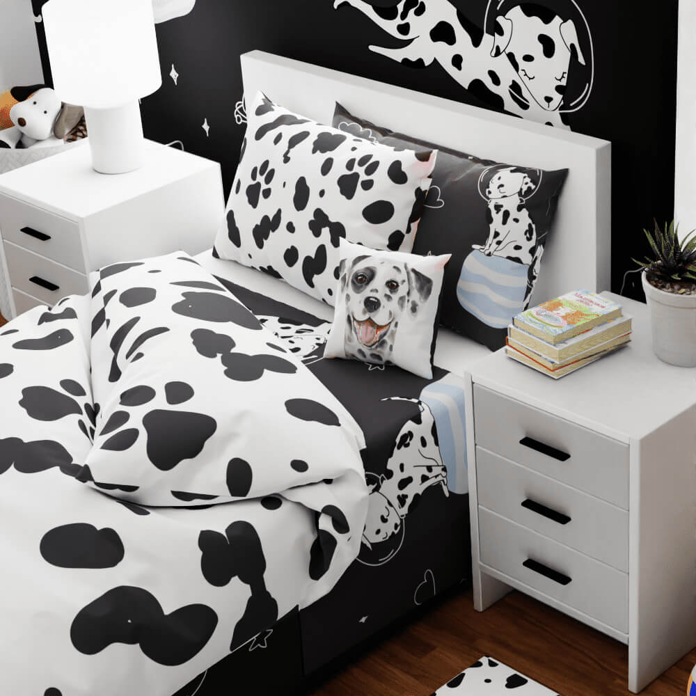 Dalmatians in Space Reversible Duvet Bed Set - Kidz Bedding
