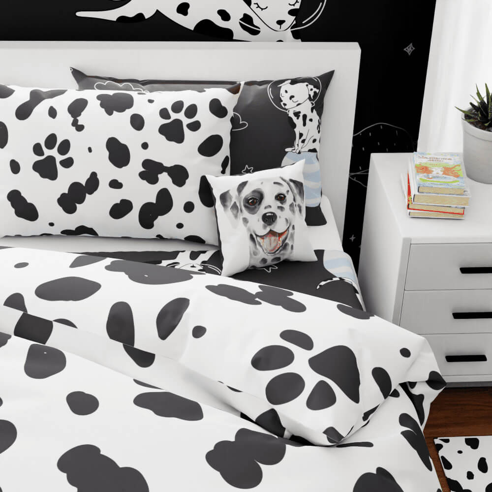 Dalmatians in Space Reversible Duvet Bed Set - Kidz Bedding