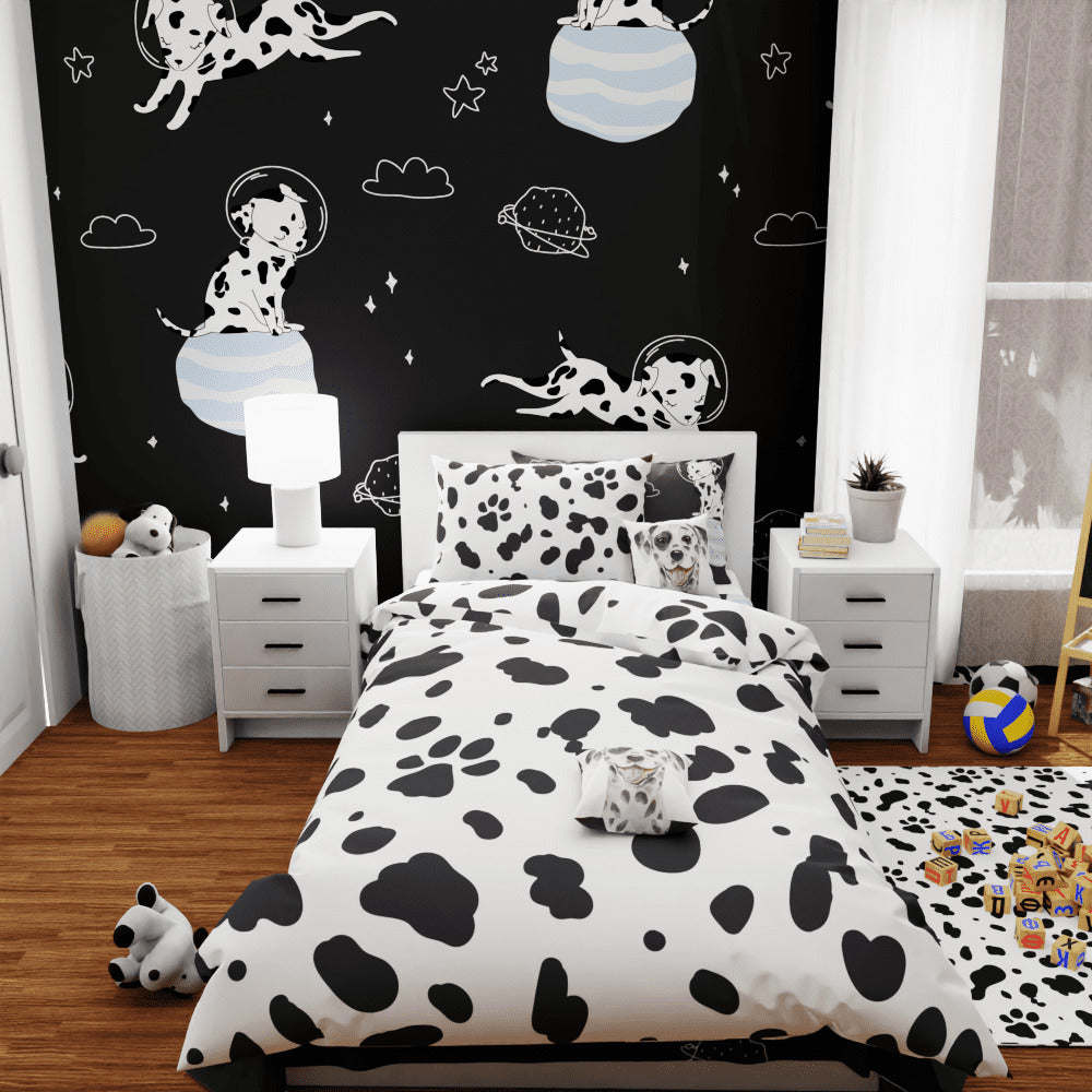 Dalmatians in Space Reversible Duvet Bed Set - Kidz Bedding