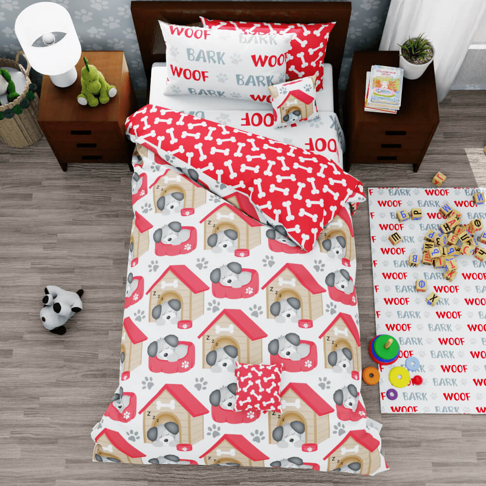 Dog House Reversible Duvet Bed Set - Kidz Bedding