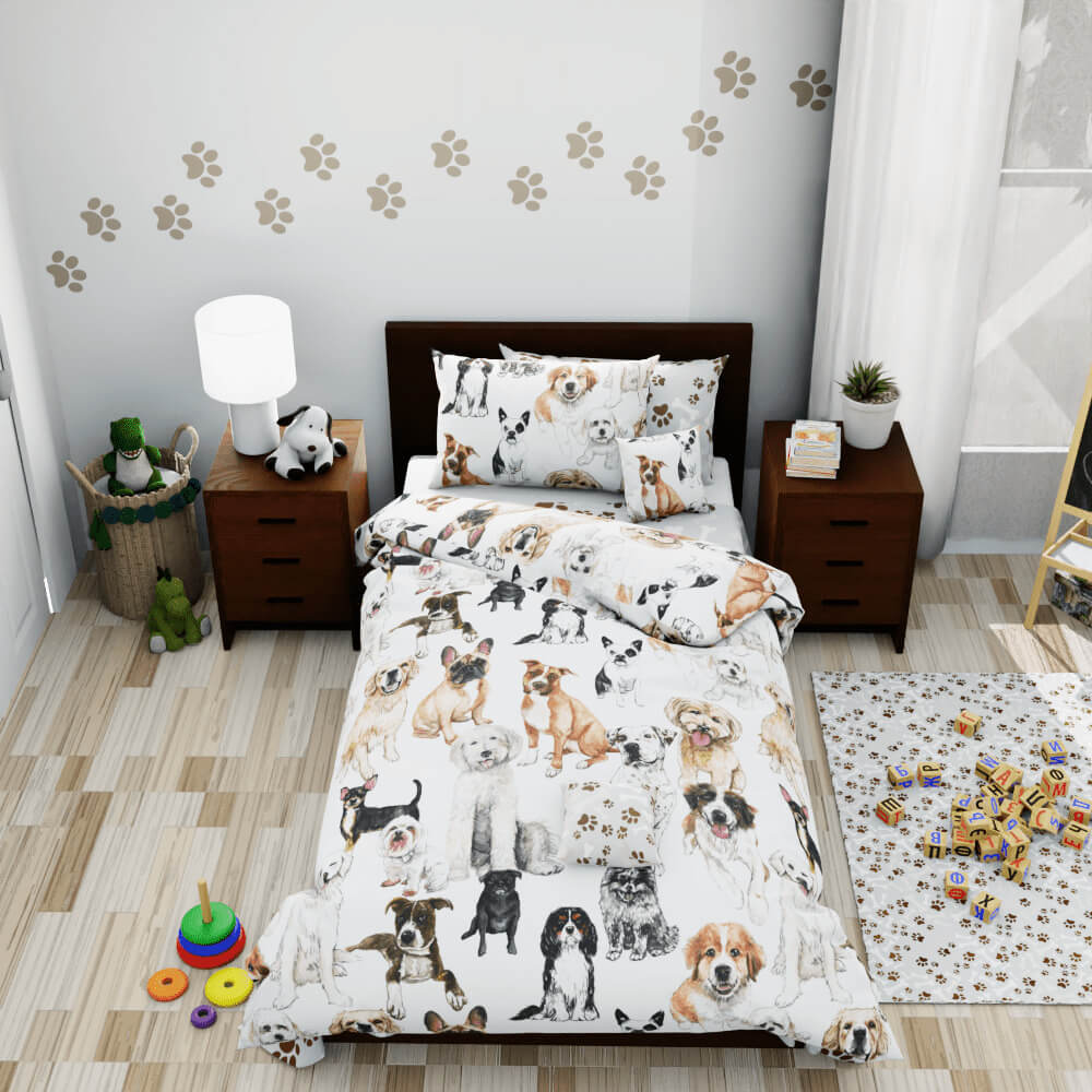Dog Party Reversible Duvet Bed Set - Kidz Bedding