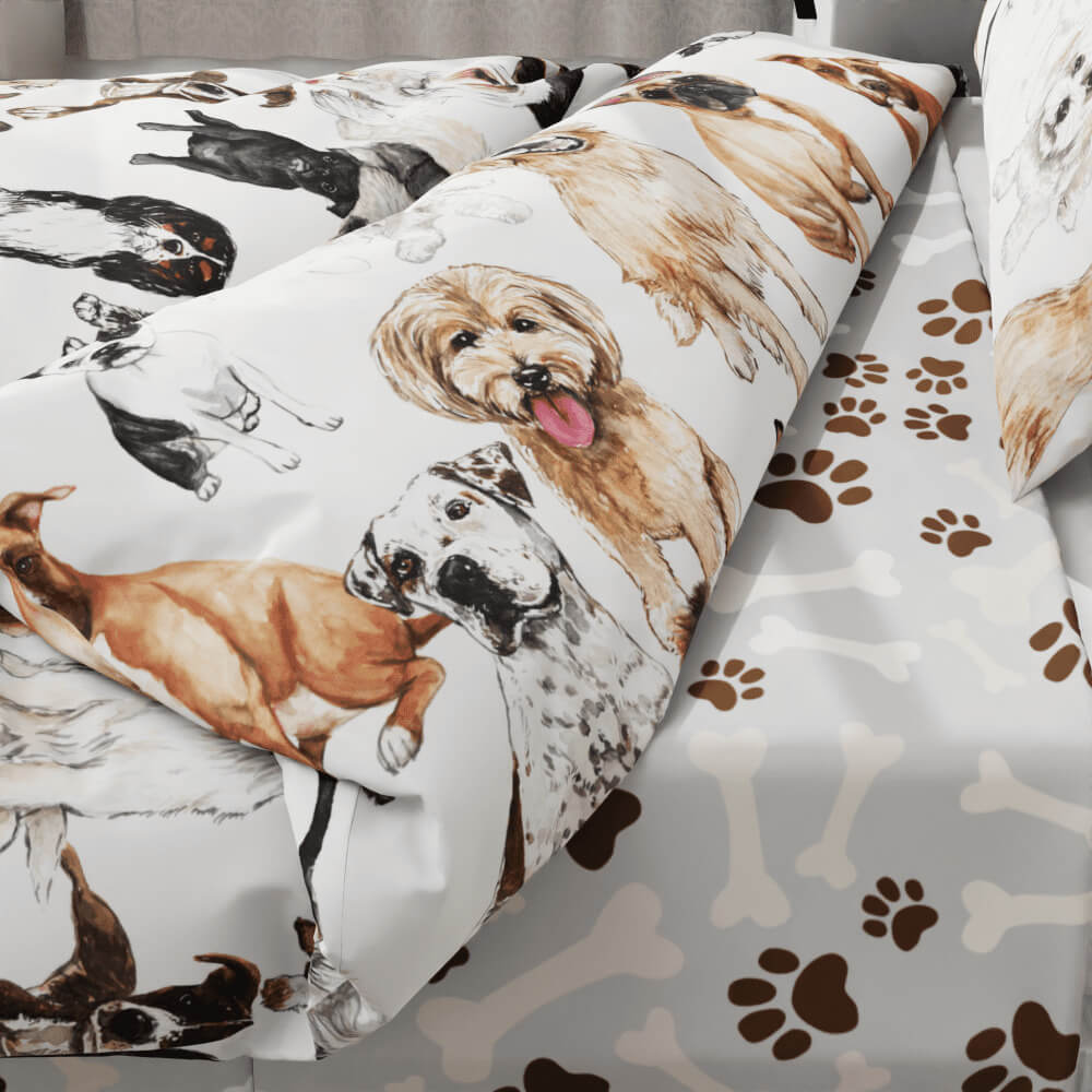 Dog Party Duvet Quilt Cover - Kidz Bedding