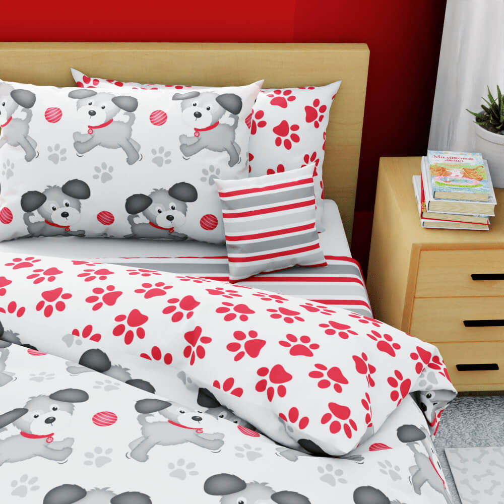 The Jumping Dog Reversible Duvet Bed Set - Kidz Bedding