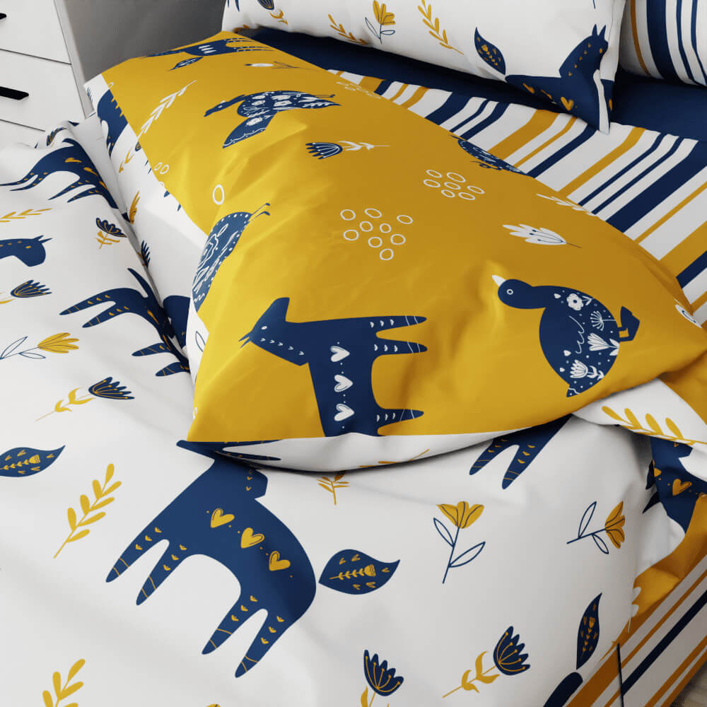 Horses Pattern Duvet Quilt Cover - Kidz Bedding