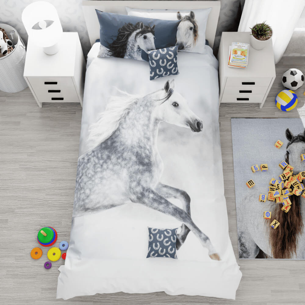 Snow Horse Reversible Cotton Bed Set - Exclusive to Kidz Bedding