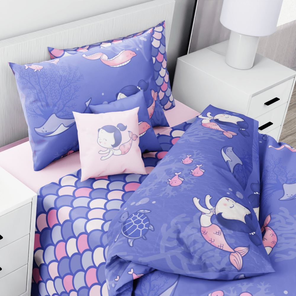 Mermaid Child and Friends Reversible Duvet Bed Set - Kidz Bedding