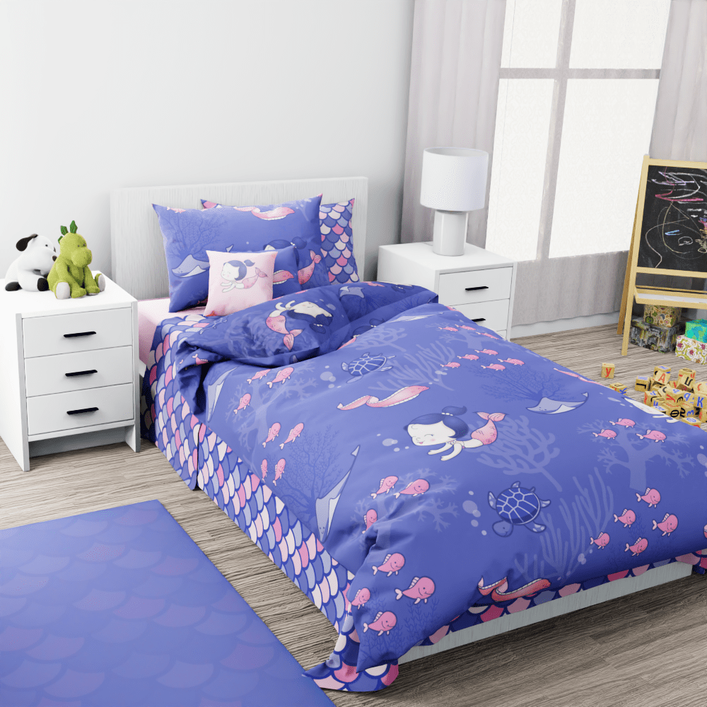 Mermaid Child and Friends Reversible Duvet Bed Set - Kidz Bedding