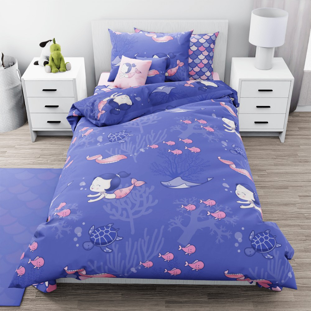 Mermaid Child and Friends Reversible Duvet Bed Set - Kidz Bedding