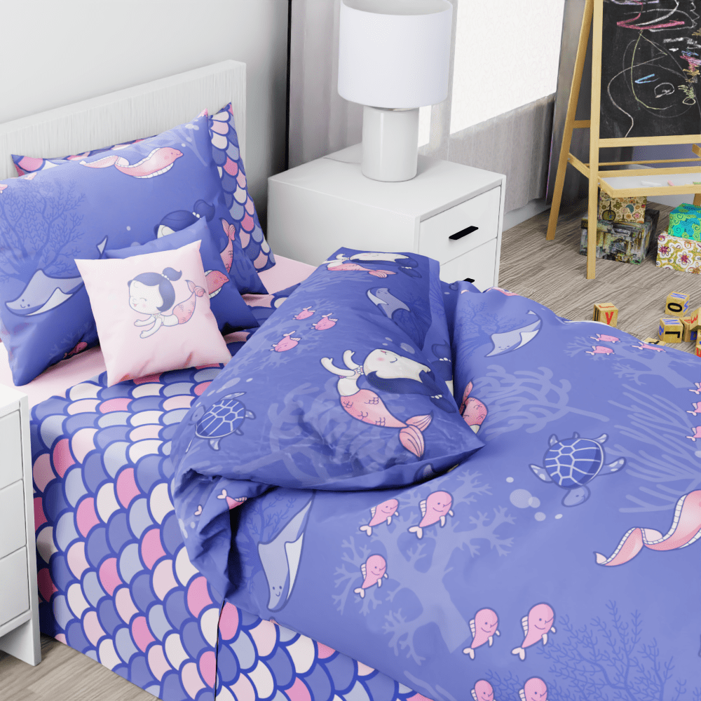 Mermaid Child and Friends Reversible Duvet Bed Set - Kidz Bedding