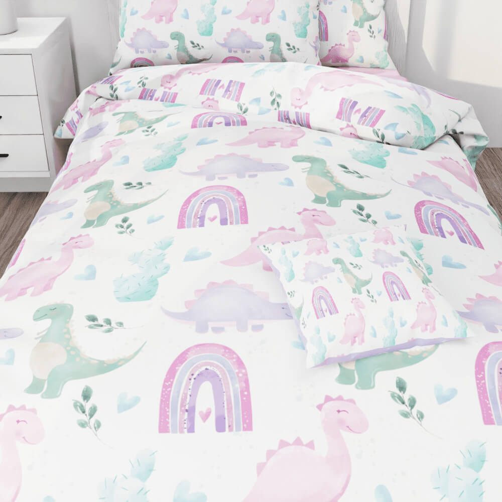 Rainbows and Dinosaurs Duvet Quilt Cover - Kidz Bedding