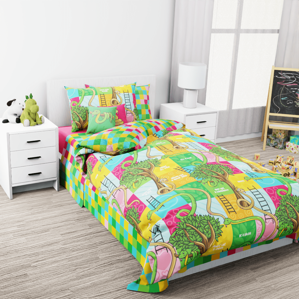 Snakes and Ladders Reversible Duvet Bed Set - Kidz Bedding