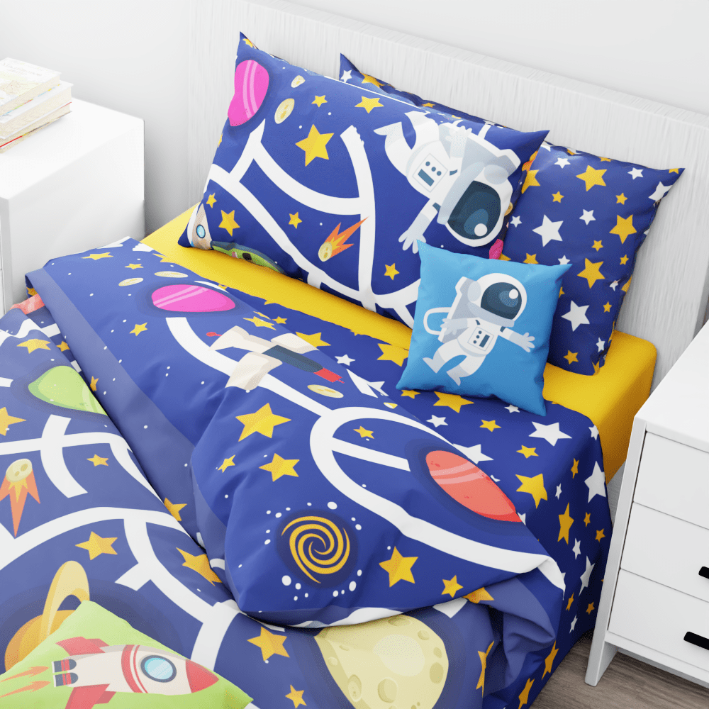 Space Maze Reversible Duvet Bed Set - Kidz Bedding