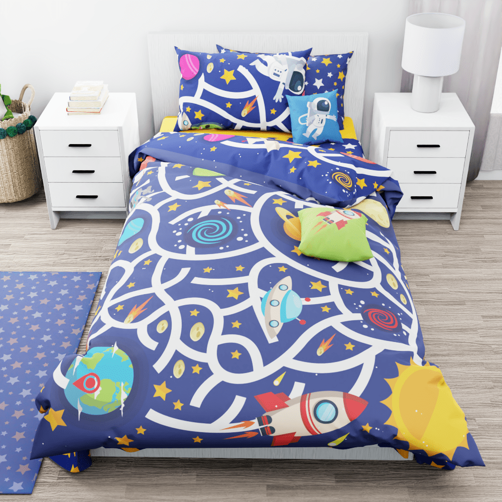 Space Maze Reversible Duvet Bed Set - Kidz Bedding