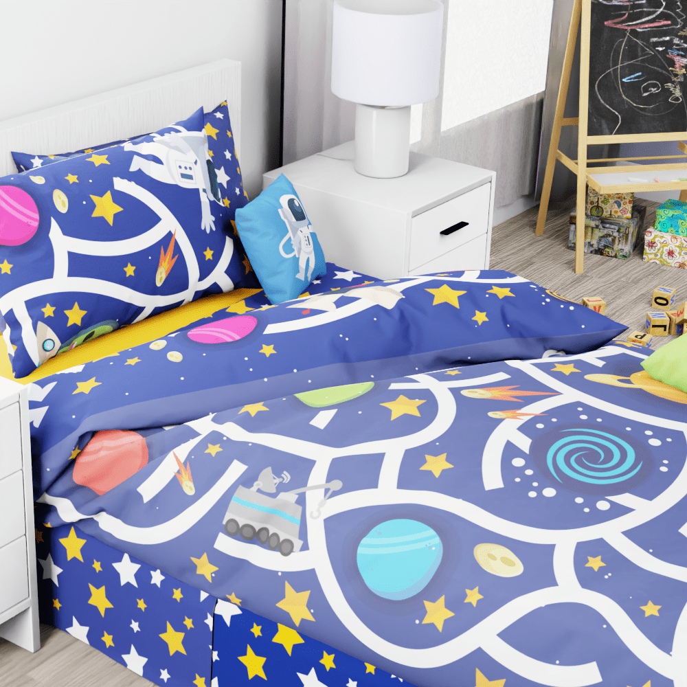 Space Maze Reversible Duvet Bed Set - Kidz Bedding