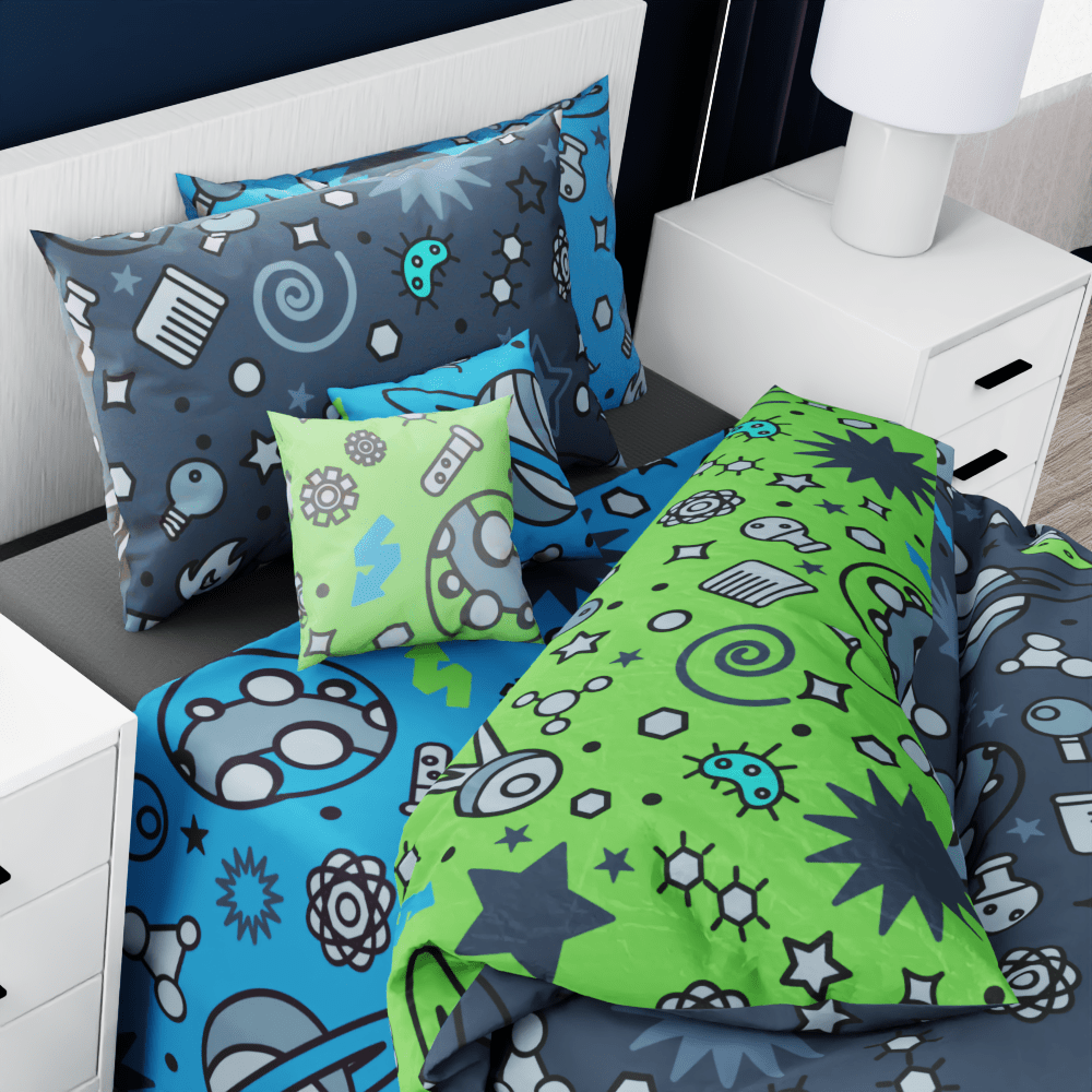 Space Pattern Reversible Duvet Bed Set - Kidz Bedding