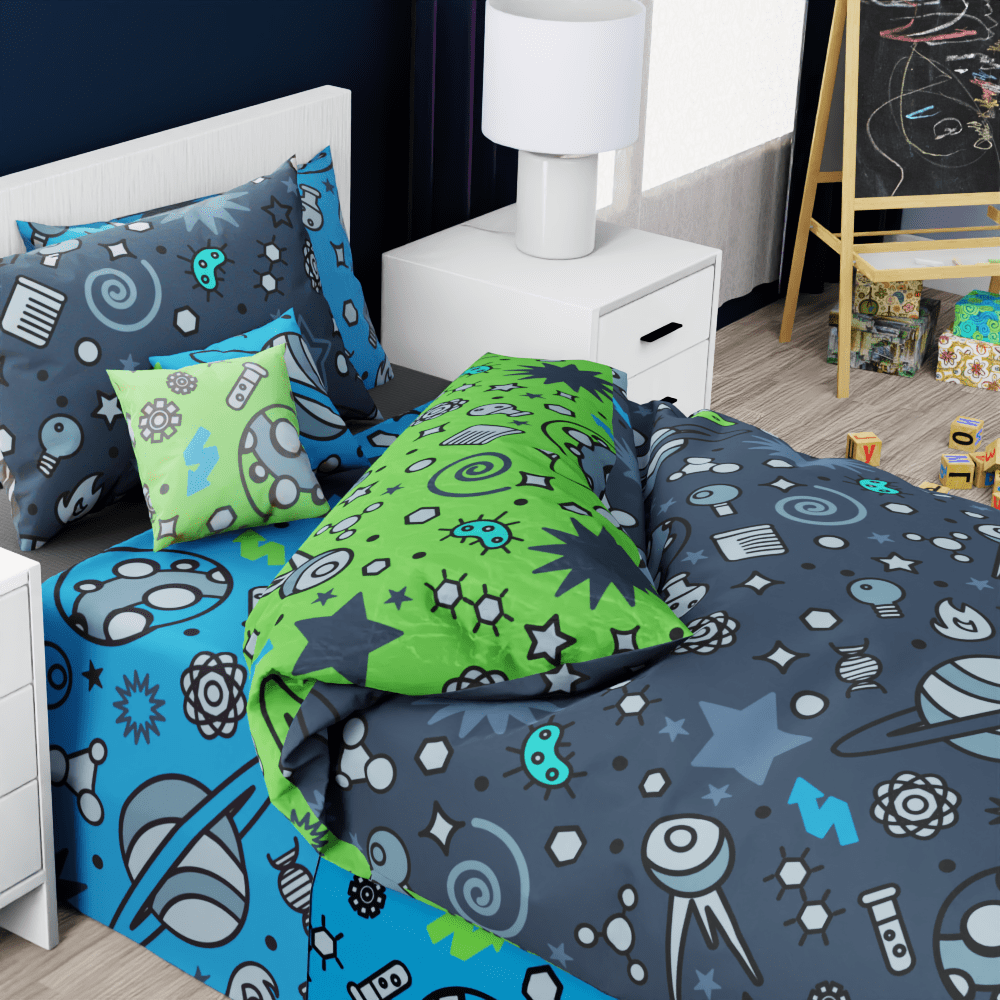 Space Pattern Reversible Duvet Bed Set - Kidz Bedding