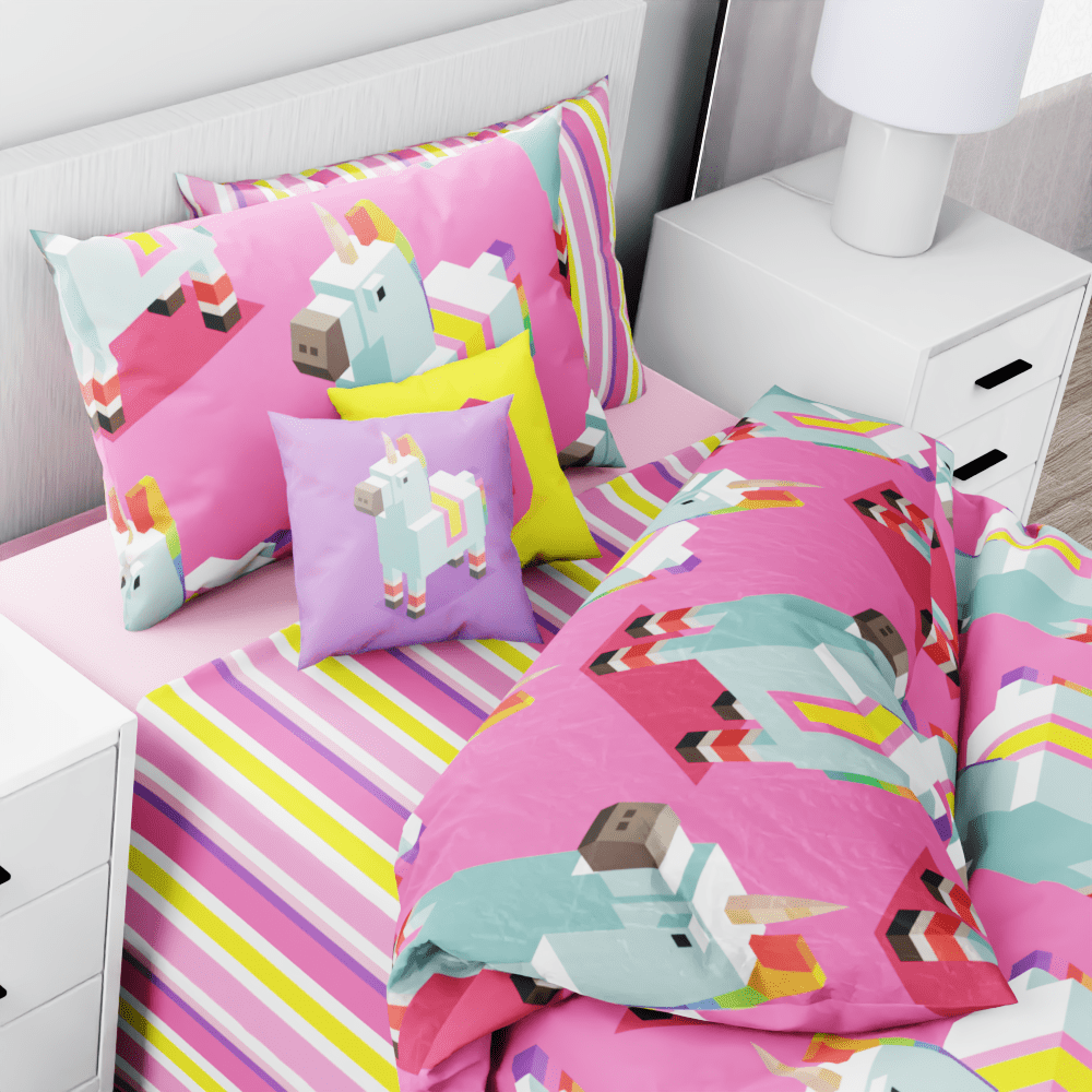 Unicorn Boxed Reversible Duvet Bed Set - Kidz Bedding